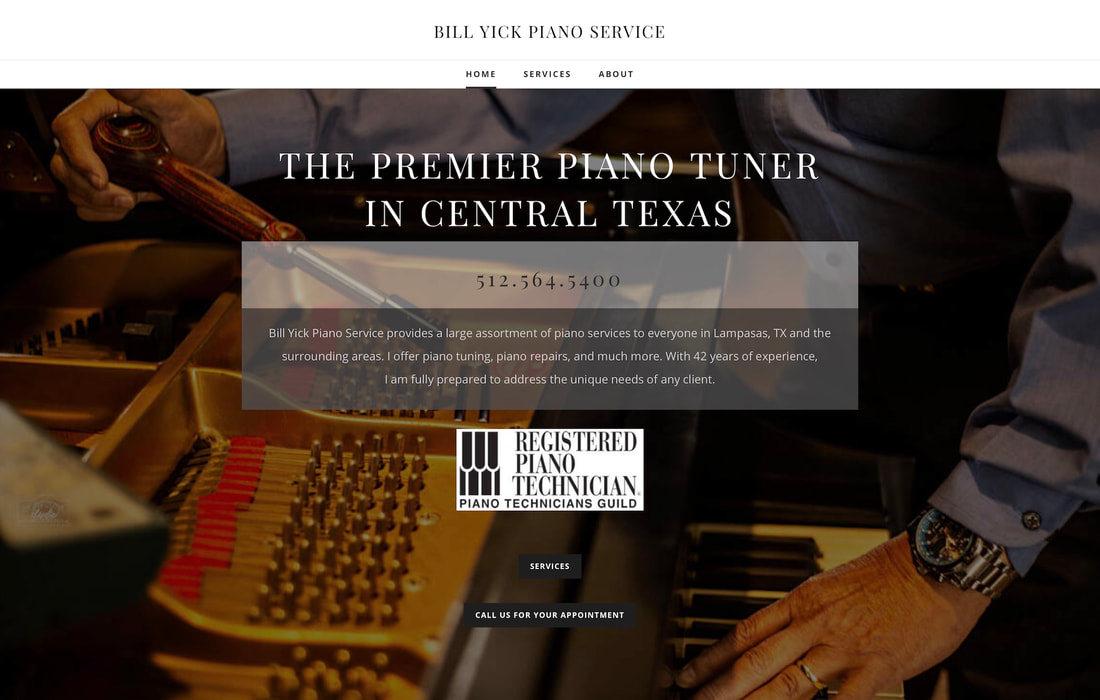 Piano tuner website photo