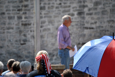4th of July event, man speaking